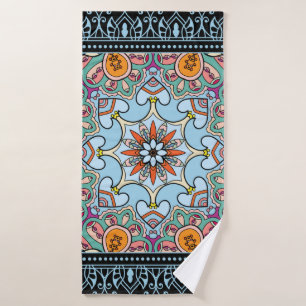 Tribale etnische mandala naadloos patroon badhanddoek