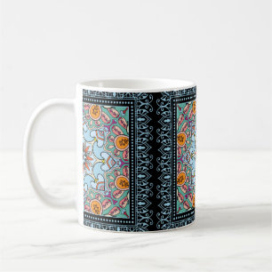 Tribale etnische mandala naadloos patroon koffiemok