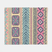 Tribale  etnische naadloos fleece deken (Voorkant (Horizontaal))