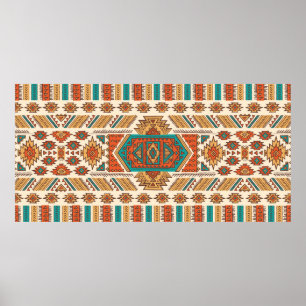 Tribale  etnische naadloze illustratie poster