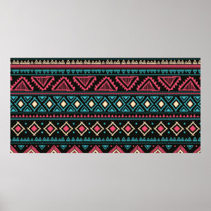 Tribale  etnische naadloze patronen poster