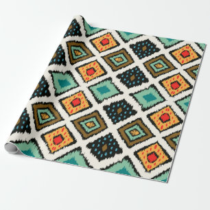 Tribale etnische naadloze strips in aztec st cadeaupapier
