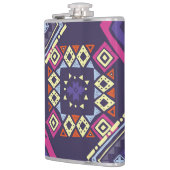 Tribale etnische, primitieve geometrische achtergr heupfles (Links)