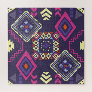 Tribale etnische, primitieve geometrische achtergr legpuzzel