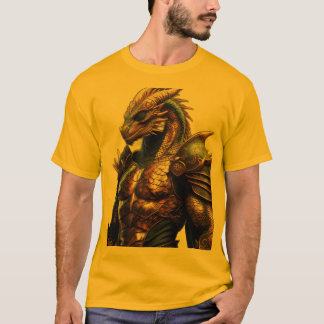 Tribale geometrische leeuw met draak-geïnspireerd t-shirt