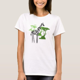 Tribale Giraffe - Groen T-shirt