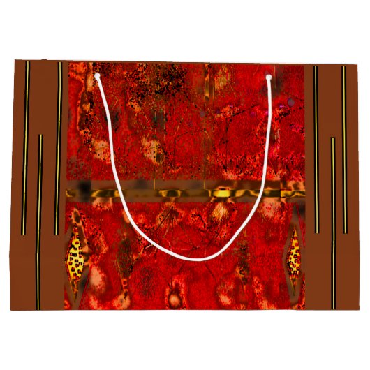 "Tribale gloed" (groot) Gift Bag Groot Cadeauzakje (Achterkant)