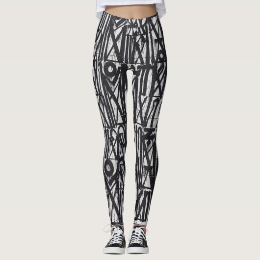 Tribale graffiti over Leggings (Voorkant)