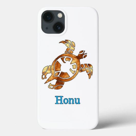 Tribale Hawaiiaanse Zee Turtle in Gold Case-Mate iPhone Case (Achterkant)