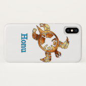 Tribale Hawaiiaanse Zee Turtle in Gold Case-Mate iPhone Case (Achterkant (horizontaal))