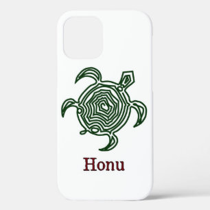 Tribale Hawaiiaanse Zee Turtle in Green iPhone 12 Hoesje