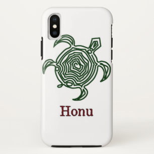 Tribale Hawaiiaanse Zee Turtle in Green iPhone X Hoesje