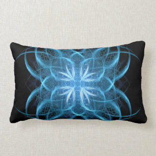 "Tribale ijskap" — Crystal Blue Fractal Art Pill Kussen