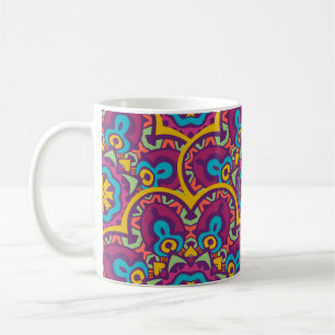 Tribale indiase etnische naadloze mandalas herhale koffiemok