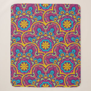 Tribale indiase etnische naadloze mandalas herhale sherpa deken
