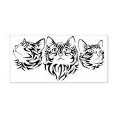 tribale katten kunststempel 	rubberstempel (Afrduk)