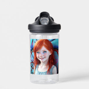 Tribale Kids   Leuk Klein Roodharig Meisje  Waterfles