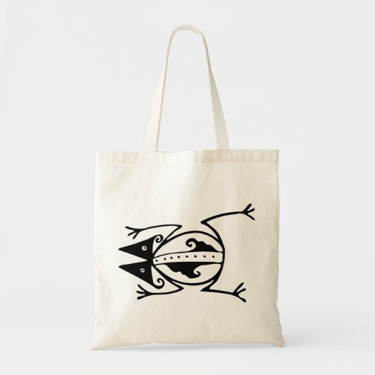 Tribale kikker uit de oudheid van dierproeven tote bag (Voorkant)