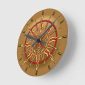 Tribale klok Moderne Native Sun Wall Clocks Decor (Hoek)
