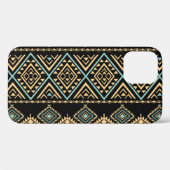 Tribale kunst, etnisch geometrisch, kleurrijk patr Case-Mate iPhone case (Achterkant (horizontaal))