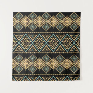 Tribale kunst, etnisch geometrisch, kleurrijk patr wandkleed