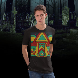 Tribale kunst van Aztec Tiki T-shirt