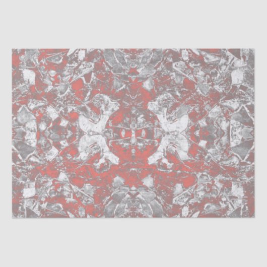 Tribale kunstgrijs koraalroze textuurontwerp tissuepapier (Voorkant)