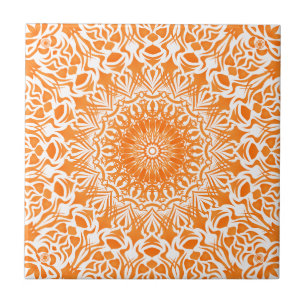 Tribale Mandala Oranje Tegeltje