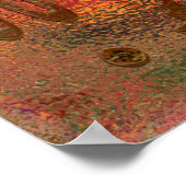 Tribale Mexicano Gold Chrome kunst Poster (Hoek)