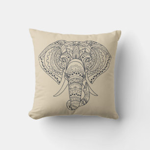 Tribale olifant Afrikaanse dierenkunst Kussen