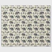Tribale Olifant Boho Patroon (1) Cadeaupapier (Vlak)