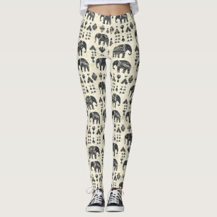 Tribale Olifant Boho Patroon (1) Leggings