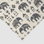 Tribale Olifant Boho Patroon (1) Tissuepapier (Detail)
