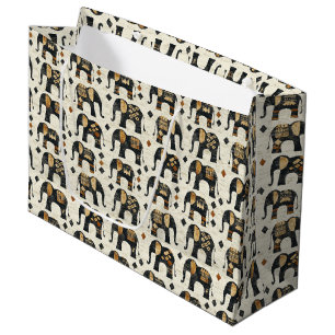 Tribale Olifant Boho Patroon (2) Groot Cadeauzakje