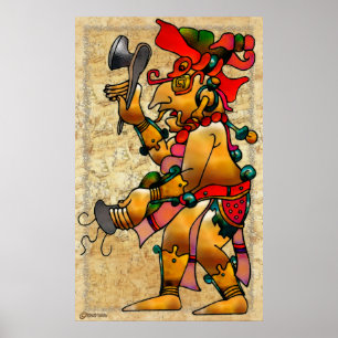 Tribale Oorlogsdans Native Art Poster