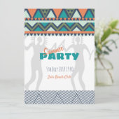 Tribale partijuitnodiging kaart (Staand voorkant)