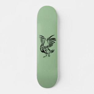 Tribale Pelican Art over Groen Skateboard