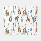 Tribale pijlen: waterverf  illustratie. fleece deken (Voorkant (Horizontaal))