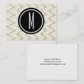Tribale pijlen | Zwart monogram Visitekaartje (Voorkant / Achterkant)