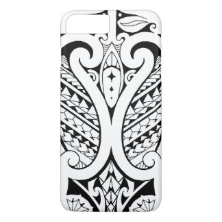 Tribale polynesiaanse tatoeage met Samoaanse eleme iPhone 8 Plus / 7 Plus Hoesje