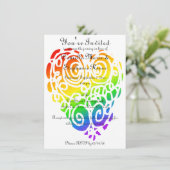 Tribale regenboogharten kaart (Staand voorkant)