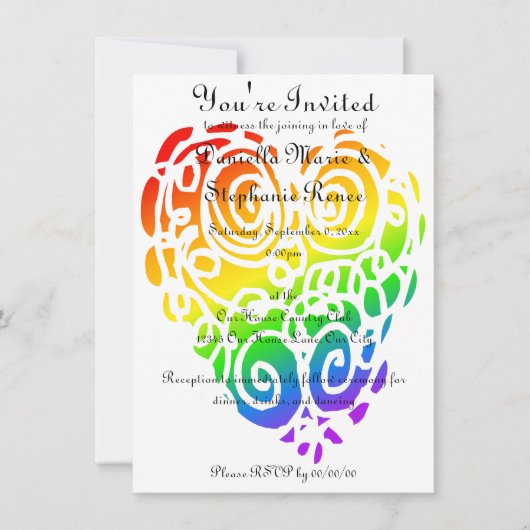 Tribale regenboogharten kaart (Voorkant)