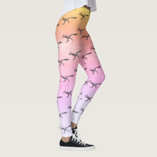 Tribale Roadrunner Silhouet Zonsopgang Aquarel Leggings