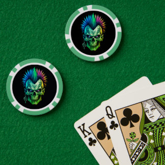Tribale Schedel Poker Chips