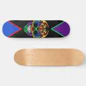 Tribale schedel skateboard (Horizontaal)