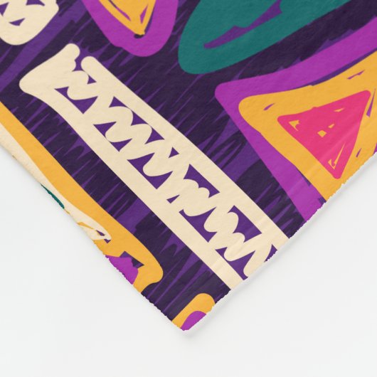 Tribale schetsen: handgetekend azteeks patroon. fleece deken (Hoek)