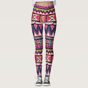 Tribale schetsen: handgetekend azteeks patroon. leggings