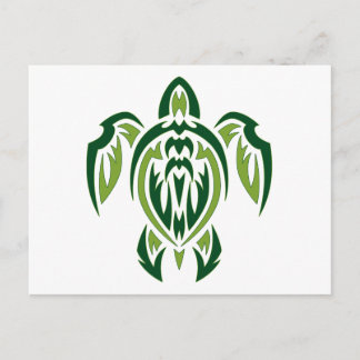 Tribale schildpad briefkaart