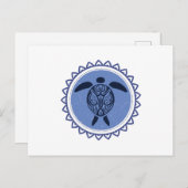 Tribale schildpad briefkaart (Voorkant / Achterkant)
