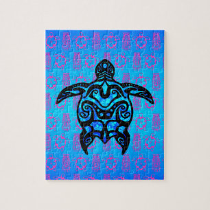 Tribale schildpad Hibiscus Legpuzzel